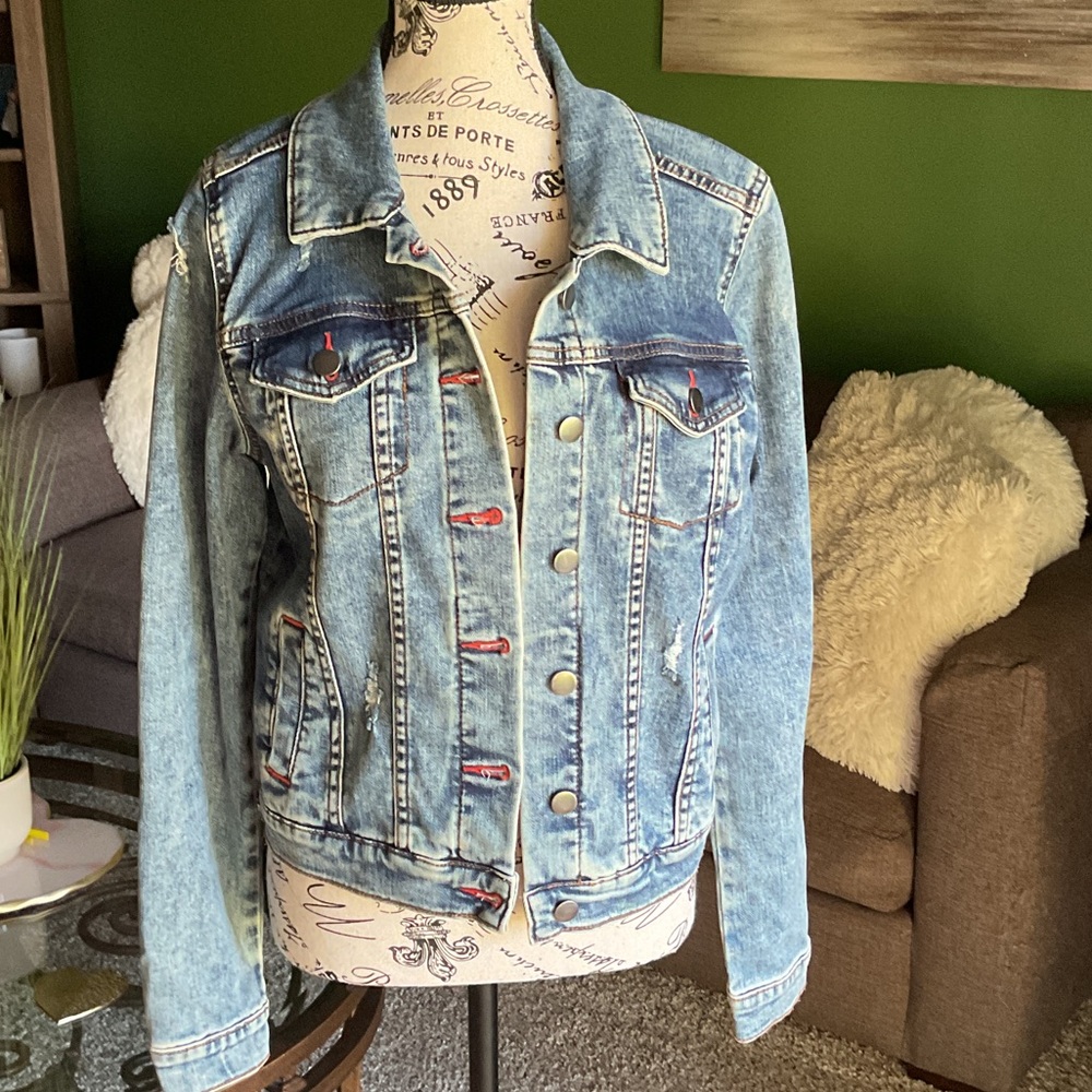 Kut from the Kloth Light Blue Jean Jacket, Size M